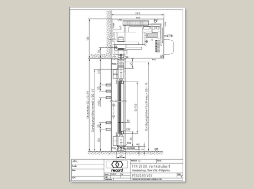 FTA20-BO Vertikal Wandmontage VSG