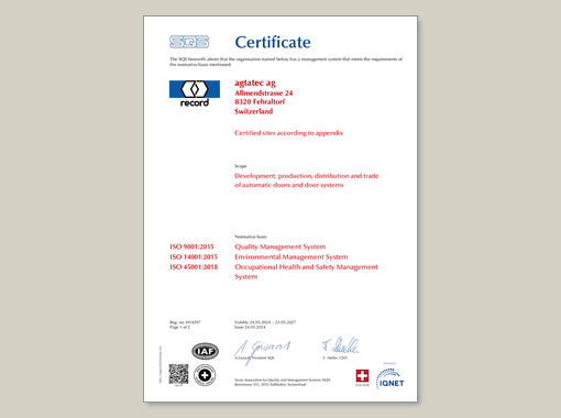 ISO Certificate 9001 & 14001 & 45001