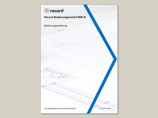 Record BDE-D – Bedienungsanleitung